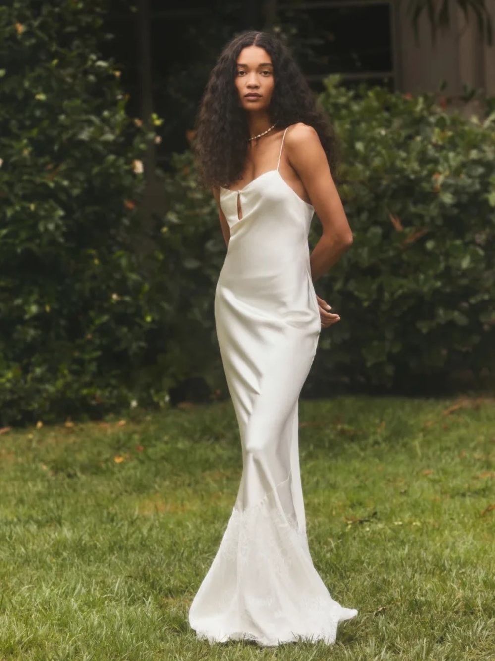 🆕 REFORMATION Tullamore Silk Maxi Dress in Ivory Sz L